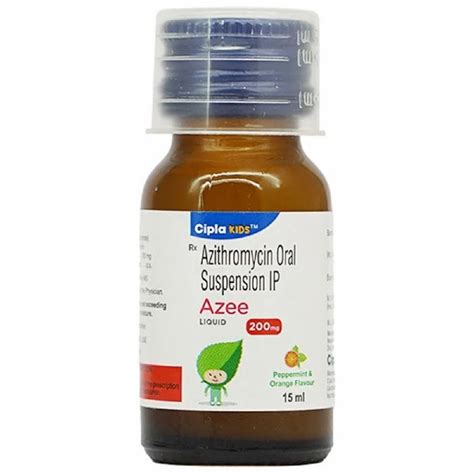 Azythro Liquid Azee 200mg Dry Syrup Azithromycin Oral Suspension For