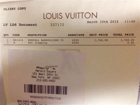 Louis Vuitton Receipt Look Ups Literacy Basics