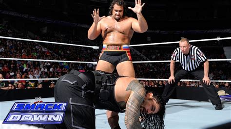 Roman Reigns Vs Rusev Smackdown July Youtube