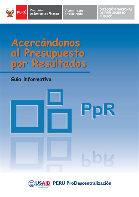 Acercandonos Al Presupuesto Por Resultados Prodes Acercndonos Al