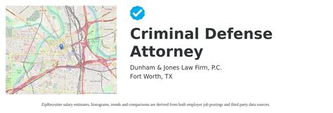 Dunham & Jones Law Firm, P.c. Criminal Defense Attorney Job Fort Worth