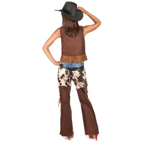 Costume Femme Cowgirl Femme Gilet Et Chaps