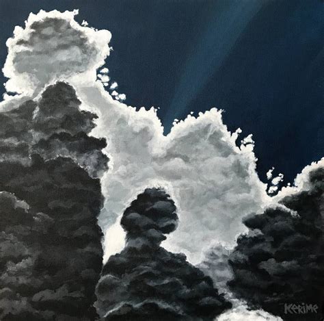 Night Clouds Painting by Kerime Elibuyuk | Saatchi Art