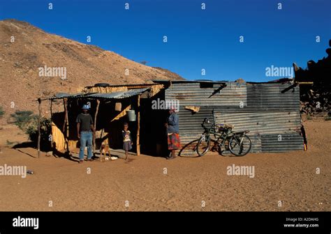 Corrugated Iron Shacks Of Resettled Nama People Riemvasmaak Northern