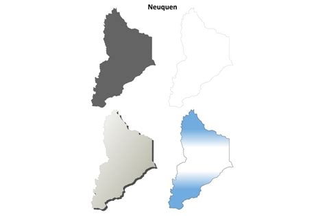 Neuquen Blank Outline Map Set