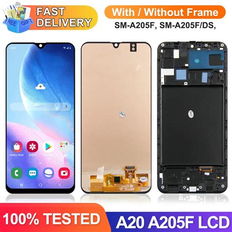 Amoled A205 Sm A205f A205fn Display Screen With Frame Lcd Display Touch Screen Digitizer For