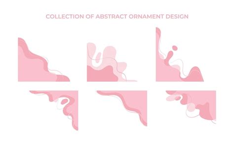 Premium Vector Collection Of Pink Abstract Ornament Design