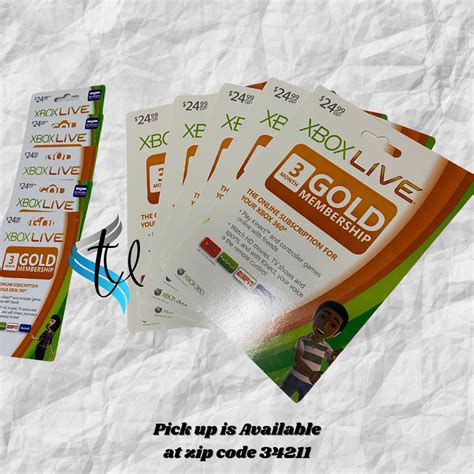 Xbox 360 Gold Membership Card