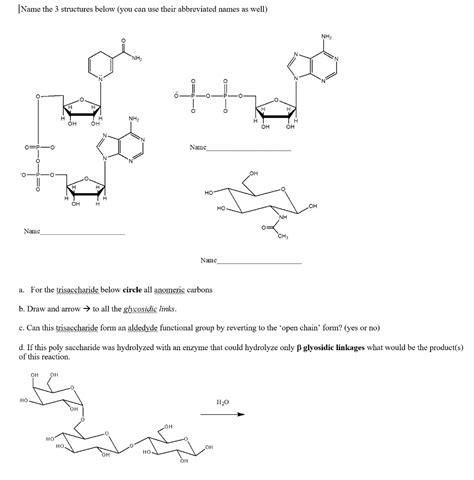 SOLVED Name The Structures Below You Can Use Their Abbreviated Names