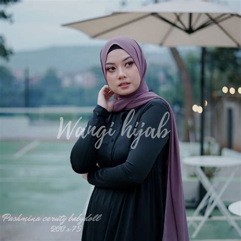 Jual Promo Pashmina Ceruty Babydoll X Cm Premium Tepi Jahit