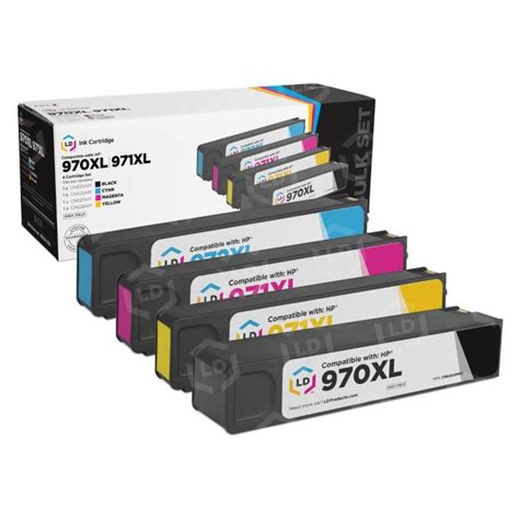 Affordable 4 Cartridge Set For Hp 970xl 971xl Remanufactured Ink Ld Products