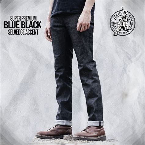 Jual Comic Jeans Super Premium Blue Black Oz Selvedge Accent