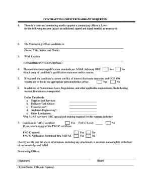 Fillable Online Afm Ars Usda CO Warrant Request Document AFM Fax