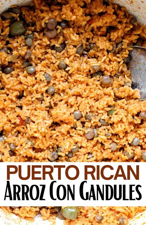 Puerto Rican Yellow Rice Arroz Con Gandules Recipe Arroz Con