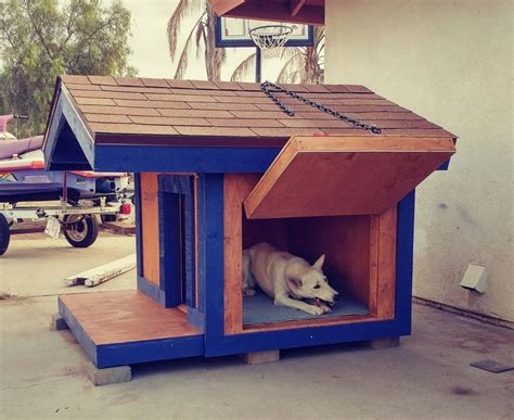 Dog House Plans With Porch for Large Breed Dogs Modular Assembly Side ...