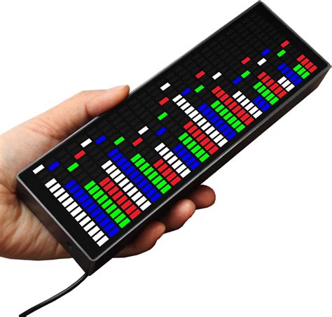 Music Spectrum Led Display Rhythm Light Auto Built In Microphone 6 Modes Music Spectrum