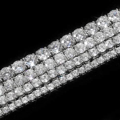 Factory Wholesale Iced Out 925 Vvs Moissanite Diamond Tennis Chain