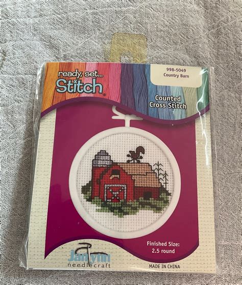 New Janlynn Needlecraft Ready Set Stitch Counted Cross Stitch Kit 998