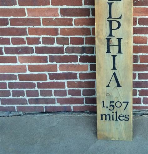 Custom Rustic Mile Marker Sign