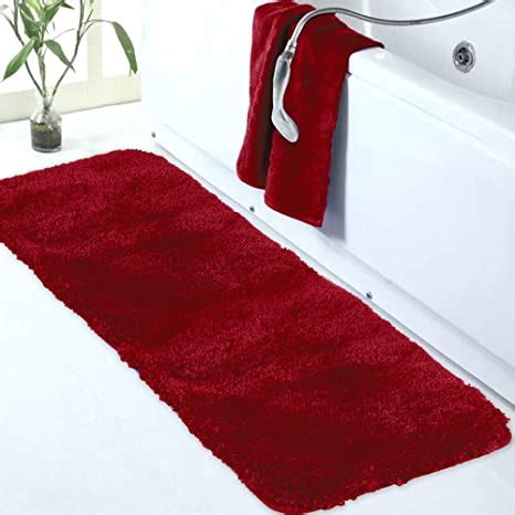 Amazon Walensee Large Bathroom Rug 24 X 60 Red Extra Soft And