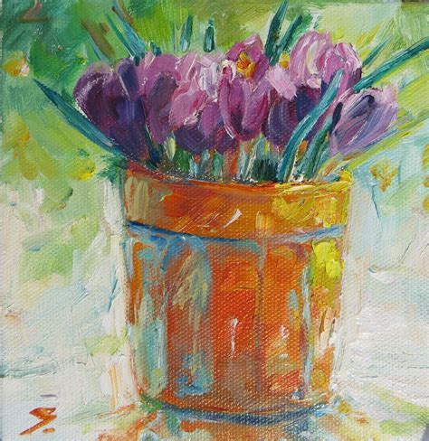 Purple Crocus | Painting, Art, Crocus