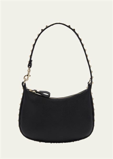 Valentino Garavani Rockstud Grain Leather Hobo Bag Bergdorf Goodman