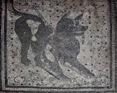 The Famous Cave Canem Mosaic At The Entrance To The House Of The Tragic