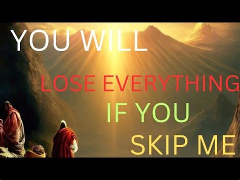 Jesus Says You Will Lose Everything If You Skip Me God Message For