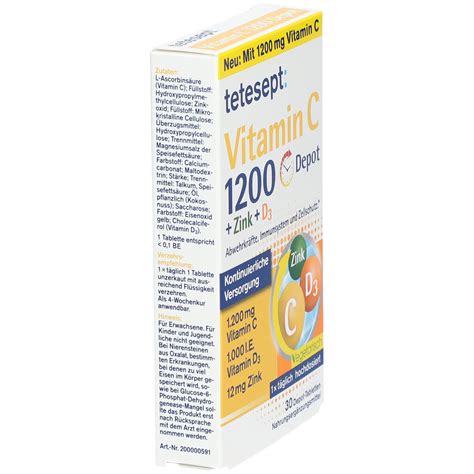 Tetesept Vitamin C Depot Zink D St Shop Apotheke