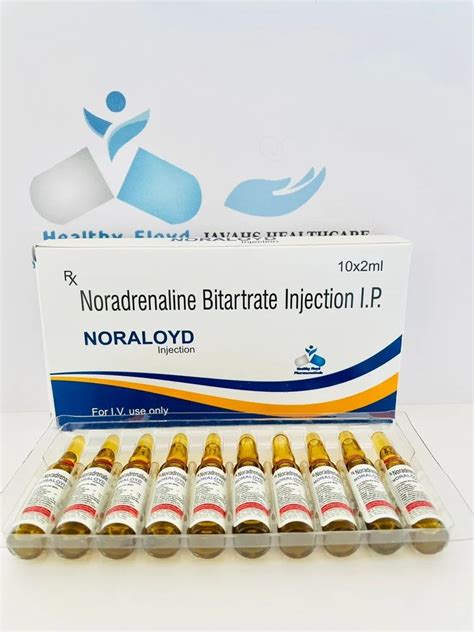 Noradrenaline Concentrate Ip Mg Ml Latest Price Manufacturers