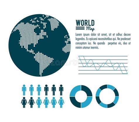 Mapa Do Mundo Infographic Ilustra O Do Vetor Ilustra O De