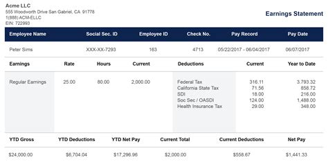 Easy Pay Stub Templates And Examples To Fill In