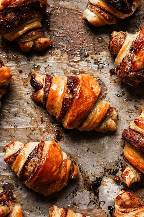 Easy Chocolate Puff Pastry Croissants Rugelach Recipe