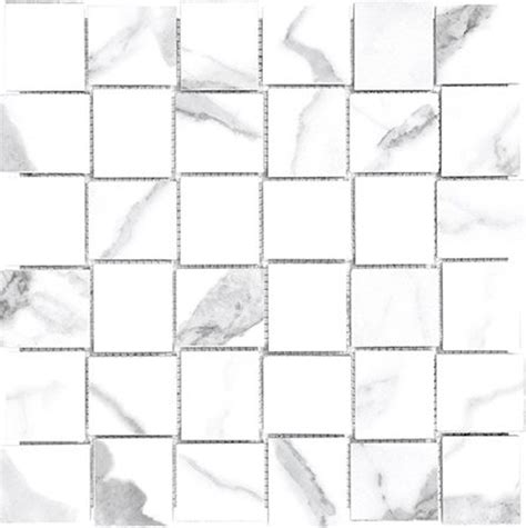 Mayfair Statuario Venato 2x2 Hd Basketweave Polished Porcelain Mosaics