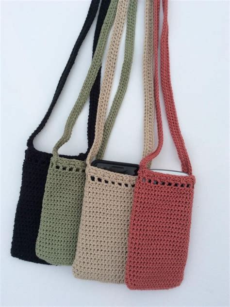 Pdf Digital Crochet Pattern Phone Bag Cross Body Cell Phone Etsy