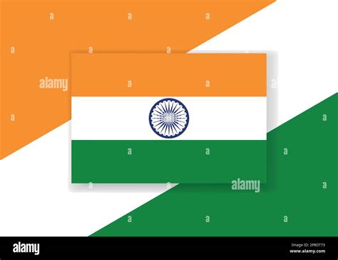 Vector India Flag Country Flag Design Flat Vector Flag Stock Vector