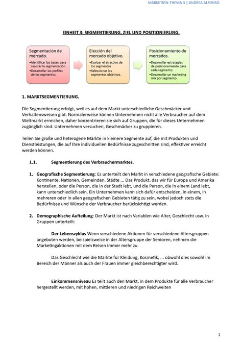 Thema Vorlesungsnotizen Einheit Segmentierung Ziel Und