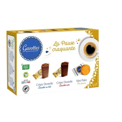 Coffret Pause Craquante Cr Pes Dentelle Choc Lait Noir Et Mini