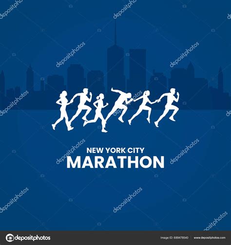 New York City Marathon Marathon Running Concept Stock Vector by ©Artist ...