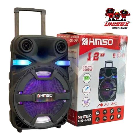 Kimiso Qs Trolley Speaker Bluetooth Inch Subwoofer Led Party