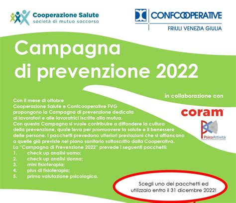 Campagna Di Prevenzione 2022 Cooperazione Salute Confcooperative