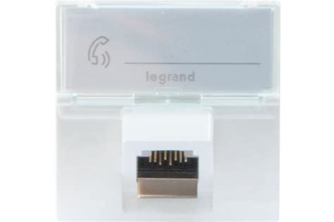 LEGRAND Plastron Mosaic 45x45 incliné 45 1 port RJ45 CAT 6A STP JPF