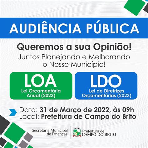 Participe Da Audi Ncia P Blica Ldo Loa Prefeitura Municipal De