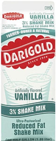 Darigold Vanilla Reduced Fat 6 Soft Serve Mix Ice Cream Mix 64 Oz