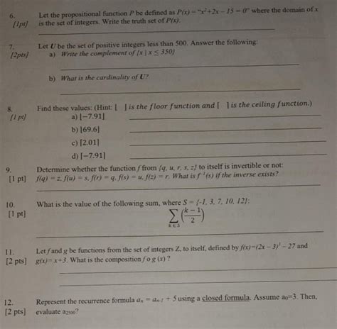 Solved Pt Let The Propositional Function P Be Defined Chegg