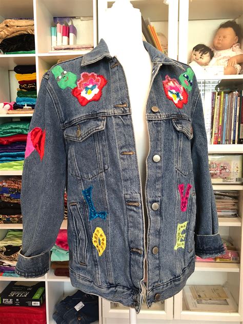 Handmade Patchwork Denim Jacket Etsy