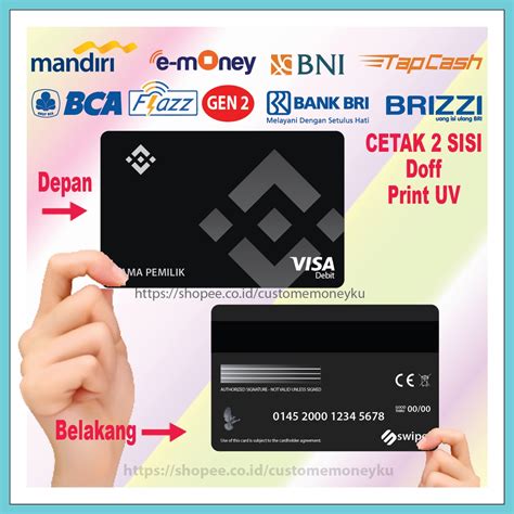 Jual Kartu Emoney Design Custom Nama Black Card Etoll Emoney Mandiri