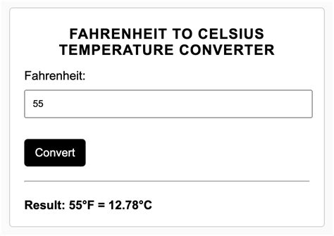 Fahrenheit To Celsius Converter °f To °c W3 Programmings