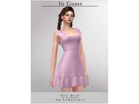 The Sims Resource Thick Strap Dress D 341