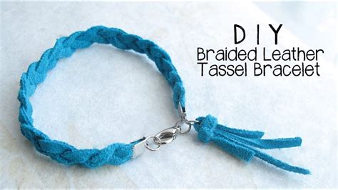 DIY Braided Leather Tassel Bracelet Jewelry Making Tutorial YouTube